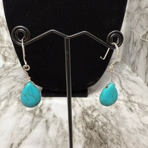 Chic Turquoise Teardrop Earrings